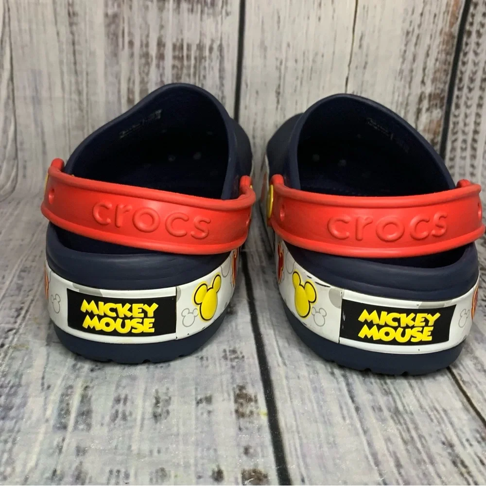 CROCS Navy Red Yellow Mickey Accent Clog